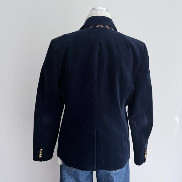 J Crew Campbell Blazer 12 Navy Corduroy Equestrian Preppy Old Money Heritage - Picture 6 of 15